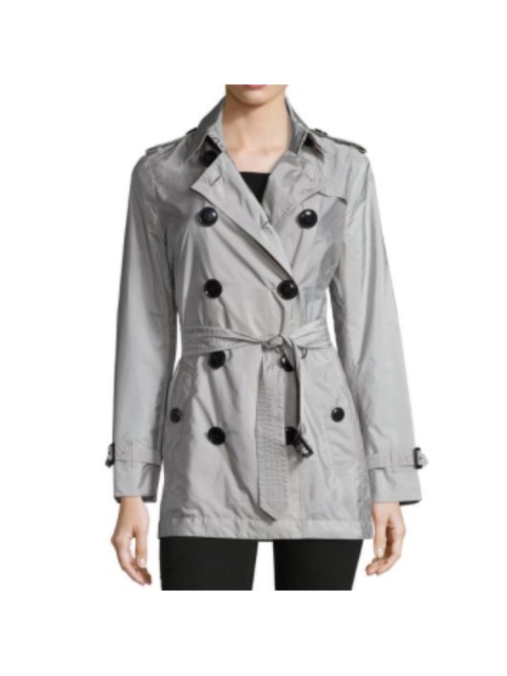 Burberry Brit Dove Grey Kerringdale Belted Trench Jacket 4 - Picture 2 of 16